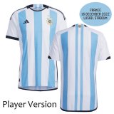2022 Argentina World Cup Home Final Authentic Jersey (Player Version)