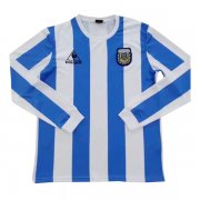 1986 Argentina Home Long Sleeve Retro Jersey