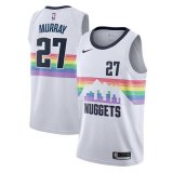 Men's Denver Nuggets White Jamal Murray #27 Jersey City Edition