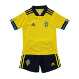 2020 Sweden Home Soccer Jersey Kids Kit
