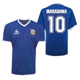 1986 Argentina Away Maradona #10 Retro Jersey