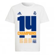22-23 Real Madrid UCL Champions 14 T-Shirt White