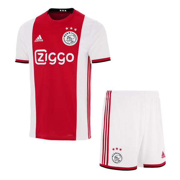 19-20 Ajax Home Soccer Jersey Men Kit 
